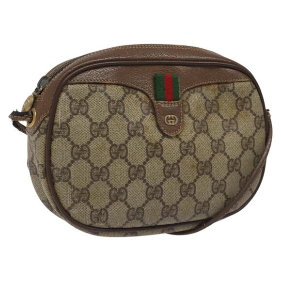 GUCCI GG Supreme Web Sherry Line Shoulder Bag Pvc Beige 007 58 - Picture 1 of 16
